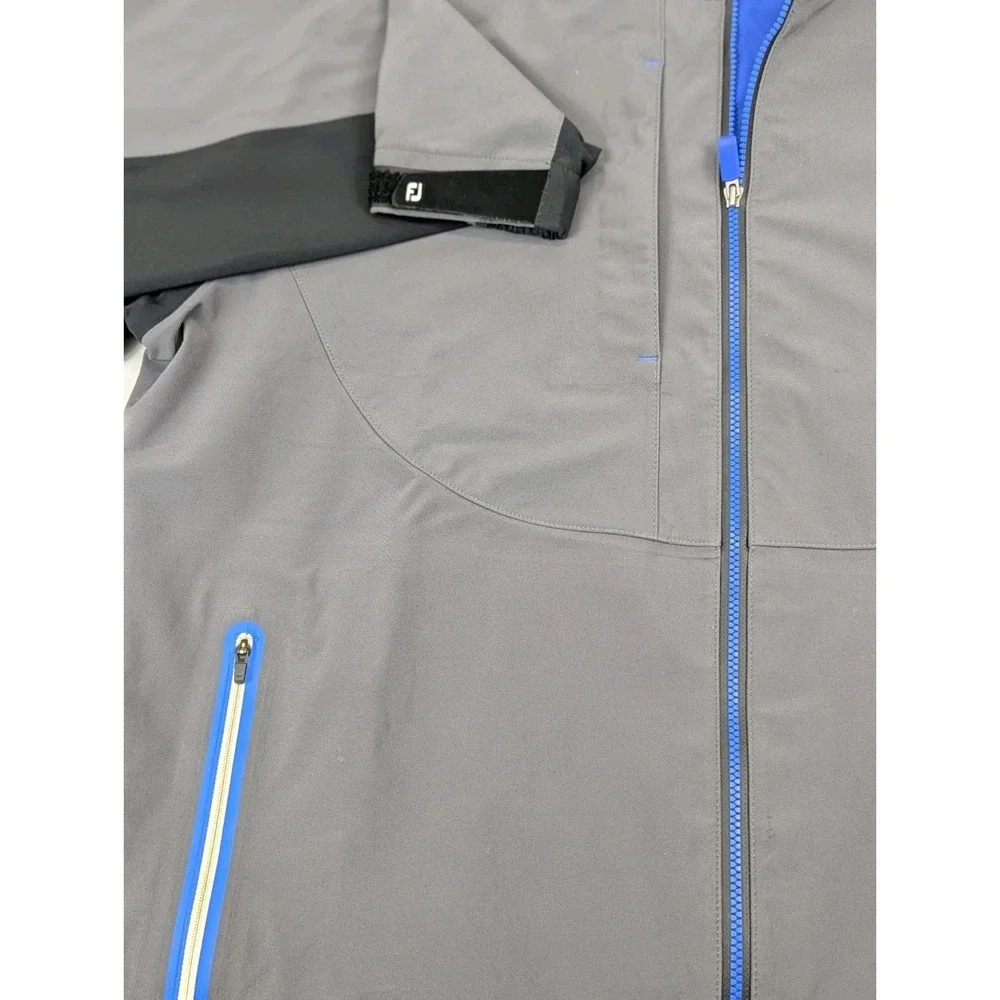 aterproof Golf Rain JacketL Gray Blue